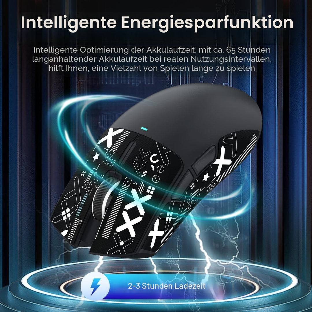 ATTACK SHARK 3-in-1 Kabellose X68PRO HE-Tastatur&amp;X11-Gaming-Maus&amp;Spiral-C01PRO-Kombination,BT/2,4G/W