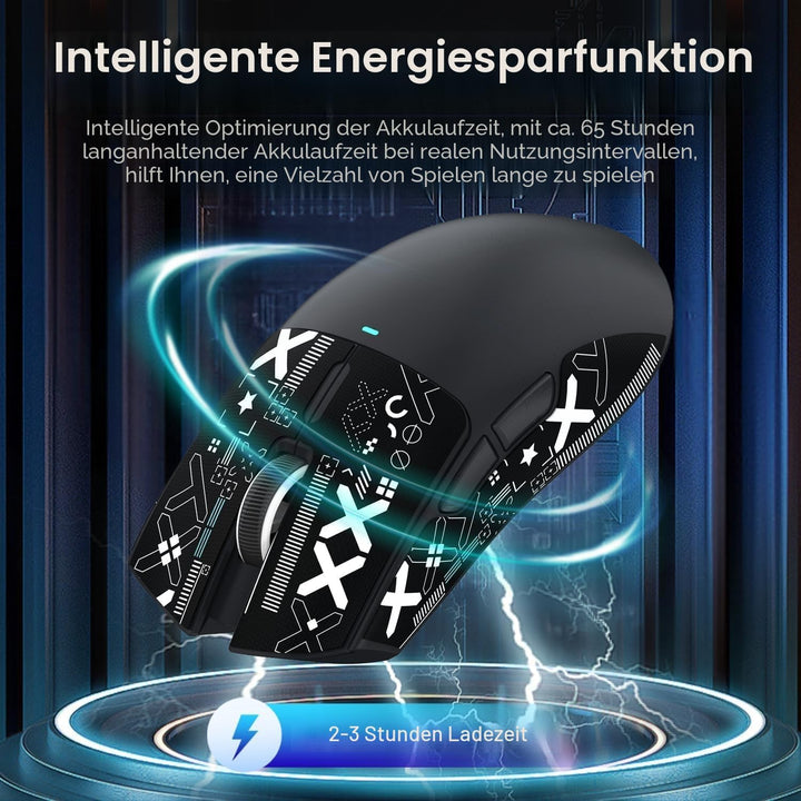 ATTACK SHARK 3-in-1 Kabellose X68PRO HE-Tastatur&amp;X11-Gaming-Maus&amp;Spiral-C01PRO-Kombination,BT/2,4G/W
