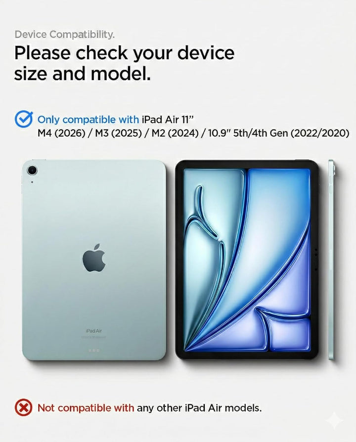 Spigen Rugged Armor Pro Hülle für iPad Air 11 und 10.9 Zoll | Robuste Hülle mit Pencil Halter, Tri F