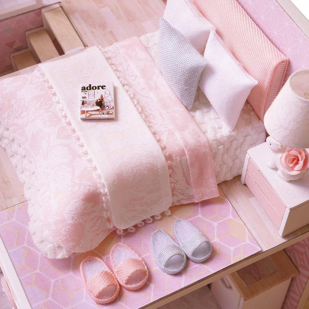 CUTEROOM DIY Miniatur Schaalmodel Kits mit Möbeln,DIY hölzernes -Kit mit Musik-Bewegung und LED Lich