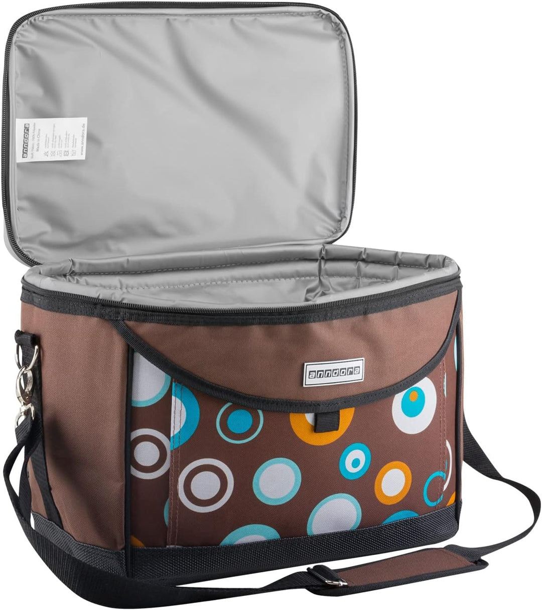 anndora Picknick Kühltasche 22 Liter - Kühltasche mit integriertem Becherhalter - inkl. 2 anndora Kü