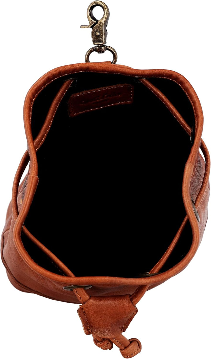 Gusti Leder Gürteltasche Aouli - Leckerlibeutel Leckerlitasche Hundezubehör Braun Leder