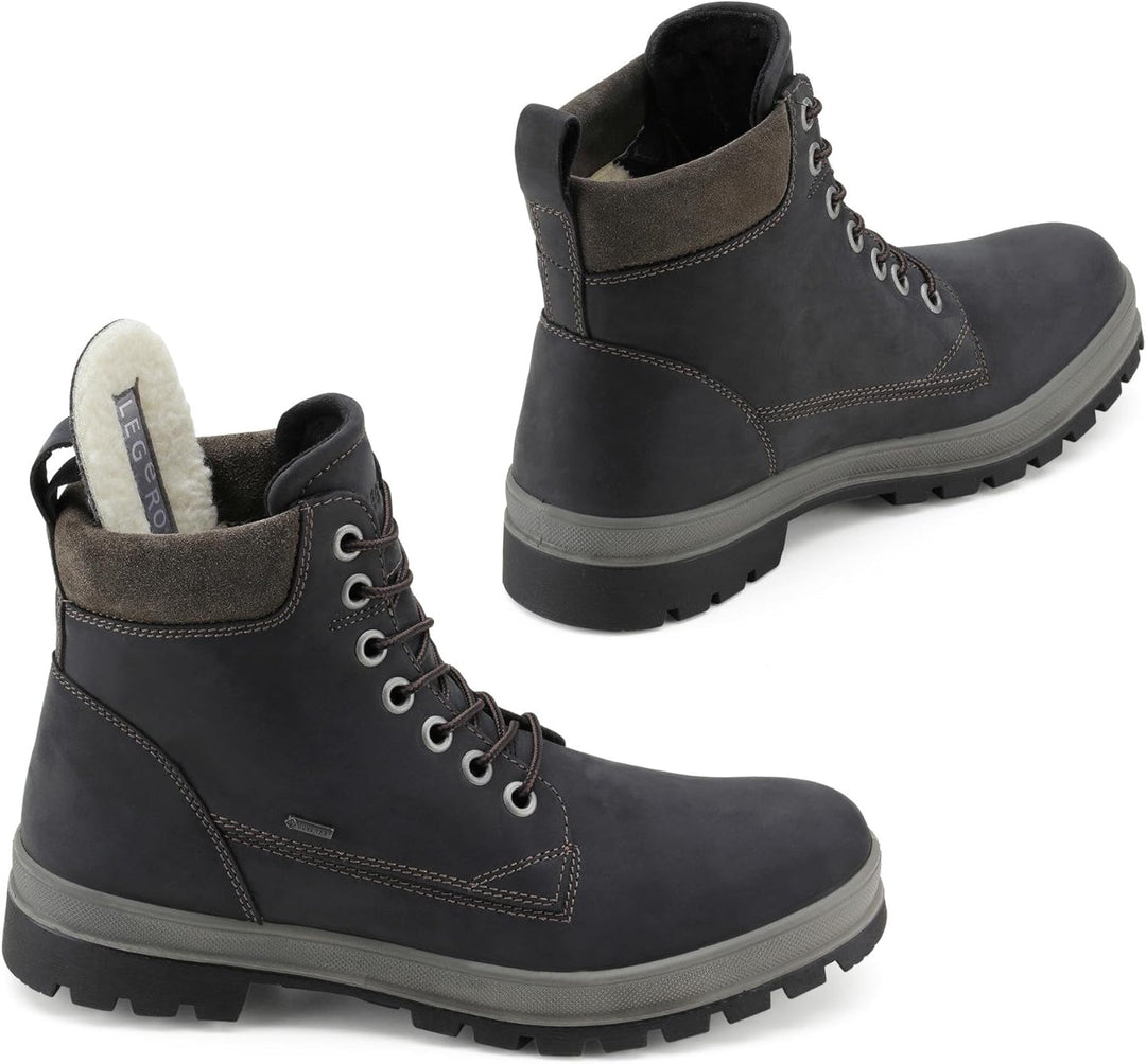 Legero Herren Montana Schneestiefel 40 EU Weit Schwarz Schwarz 0100, 40 EU Weit Schwarz Schwarz 0100