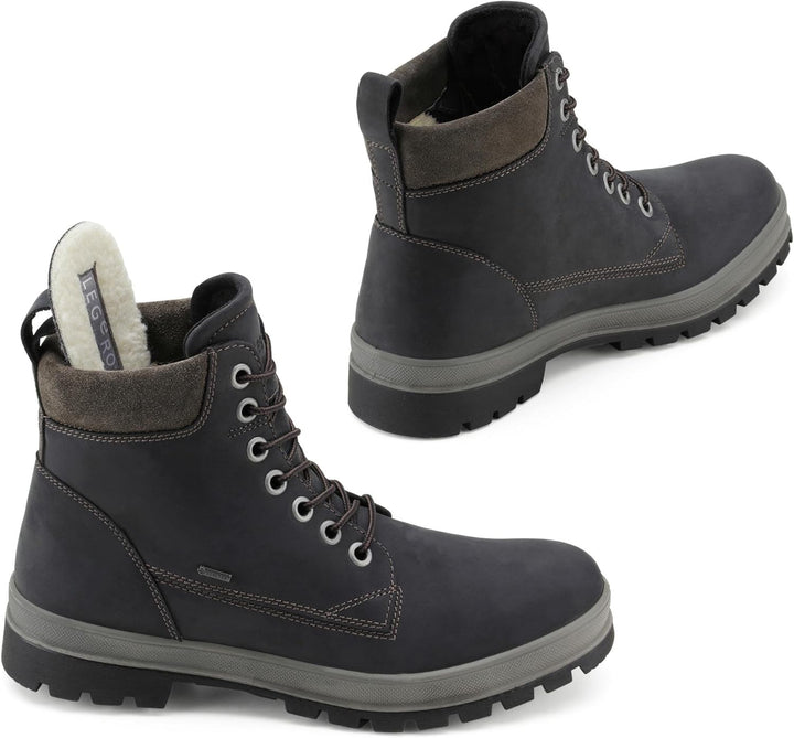 Legero Herren Montana Schneestiefel 40 EU Weit Schwarz Schwarz 0100, 40 EU Weit Schwarz Schwarz 0100