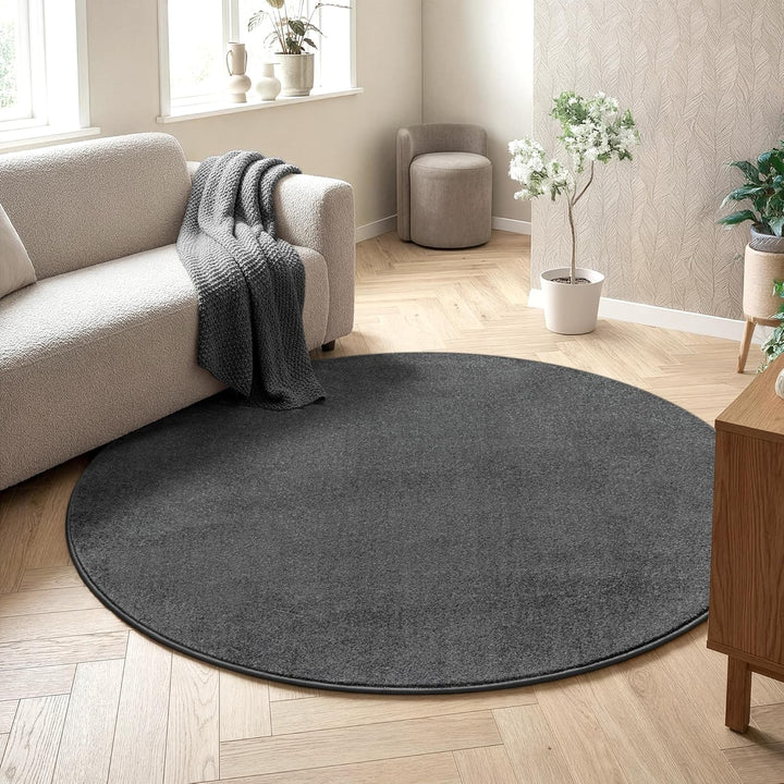 SANAT Kurzflor Teppich Wohnzimmer - Uni Modern Teppiche fürs Schlafzimmer, Arbeitszimmer, Büro, Flur