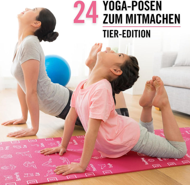 Plyopic Kinder Yogamatte – Leicht, Rutschfest, TPE Fitnessmatte – Ideal für Jungen &amp; Mädchen (3–12 J