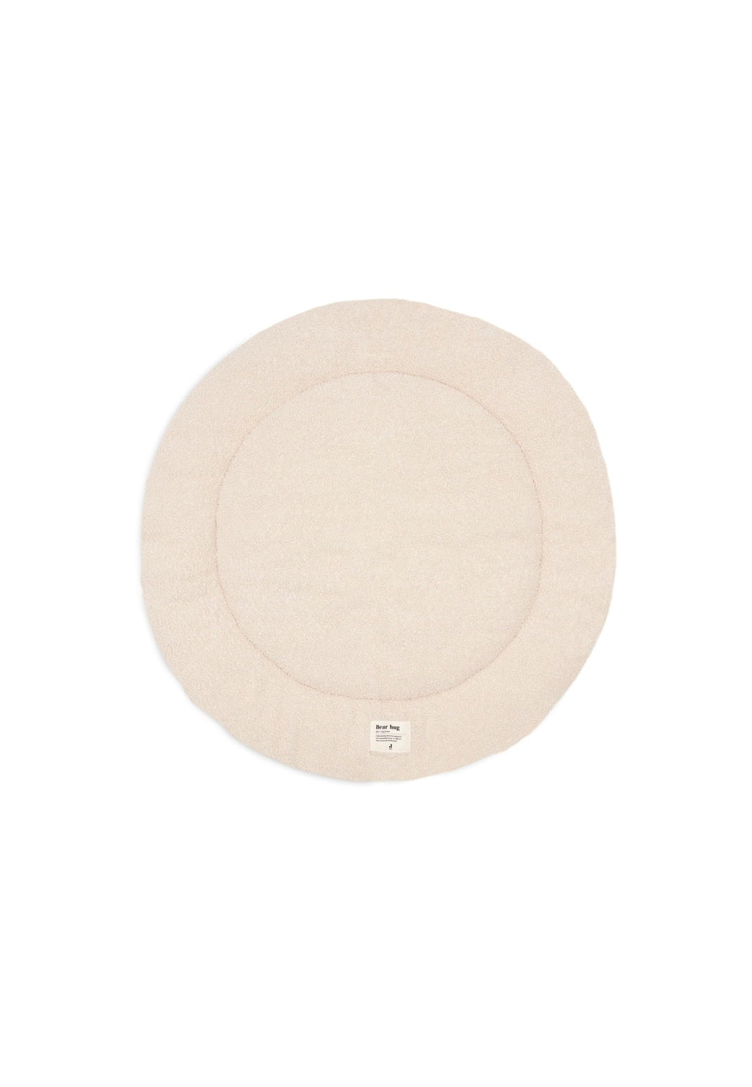 Jollein Krabbeldecke für Baby - Boucle, Naturel - Laufgittereinlage - Ø 95cm - Spieldecke Baby - Cre