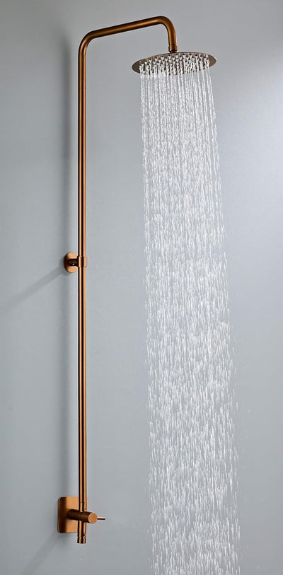 Gartendusche aus Edelstahl | Aussendusche mit Regendusche | Handbrause mit Anti-Kalk-Funktion | Kalt