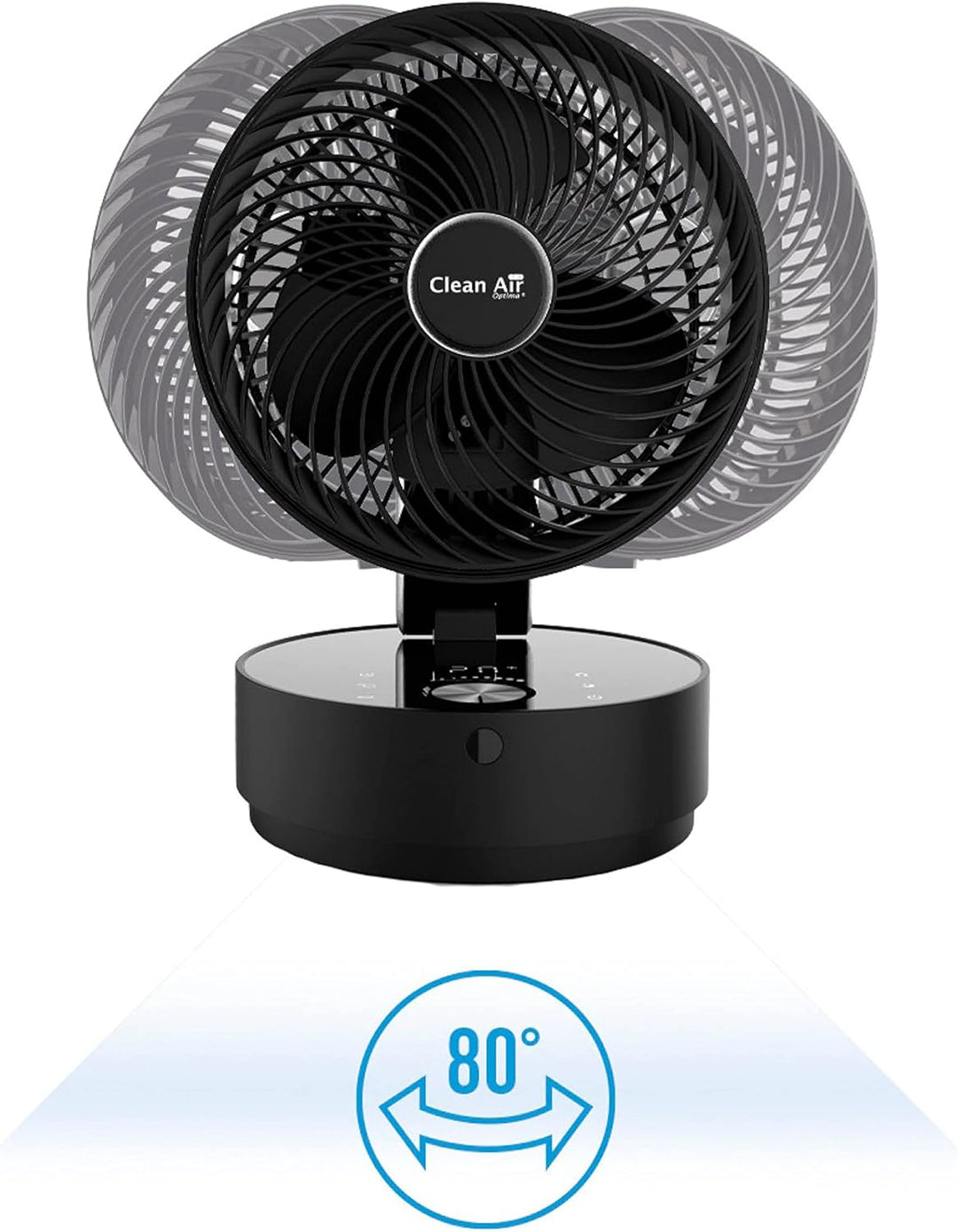 Clean Air Optima CA-404 - Design Zirkulator Ventilator mit Ionisator - Ultraleise automatische Schla