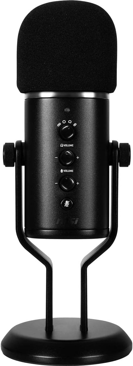 MSI Immerse GV60 Streaming Mikrofon (96 kHz Sample Rate, 24-bit Bit Rate, 20-20.000 Hz, USB-C zu USB