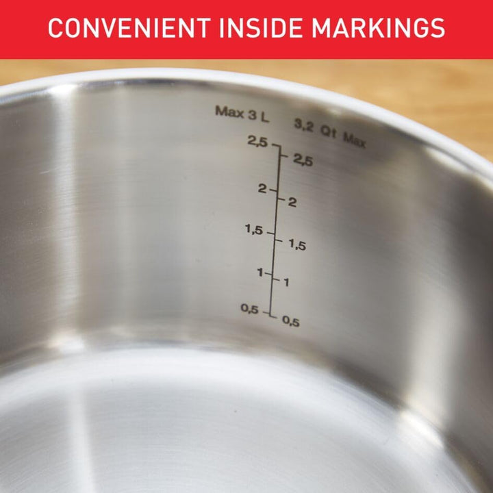 Tefal Comfort Max Kochtopf 24 cm + Glasdeckel, Induktion, hochwertiger Edelstahl, thermoisolierte Gr