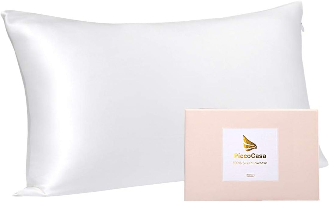 PiccoCasa Seide Kissenbezug 40x80 Kissenbezug aus 100% Seide 22 Momme kopfkissenbezug Haare und Haut