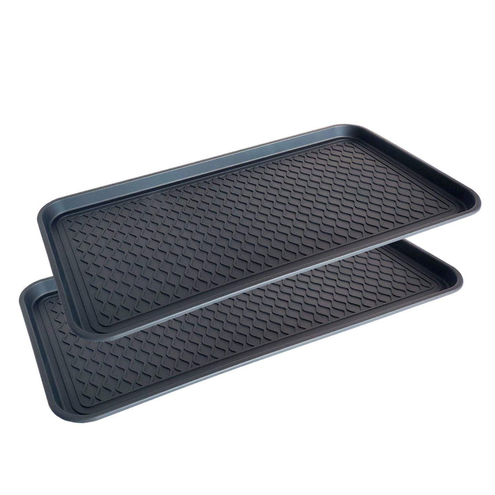2 Stück XL Schuhabtropfschale gross Schuhtablett - Schuhablage 76x38x3cm mit erhöhtem Rand - Abtropf