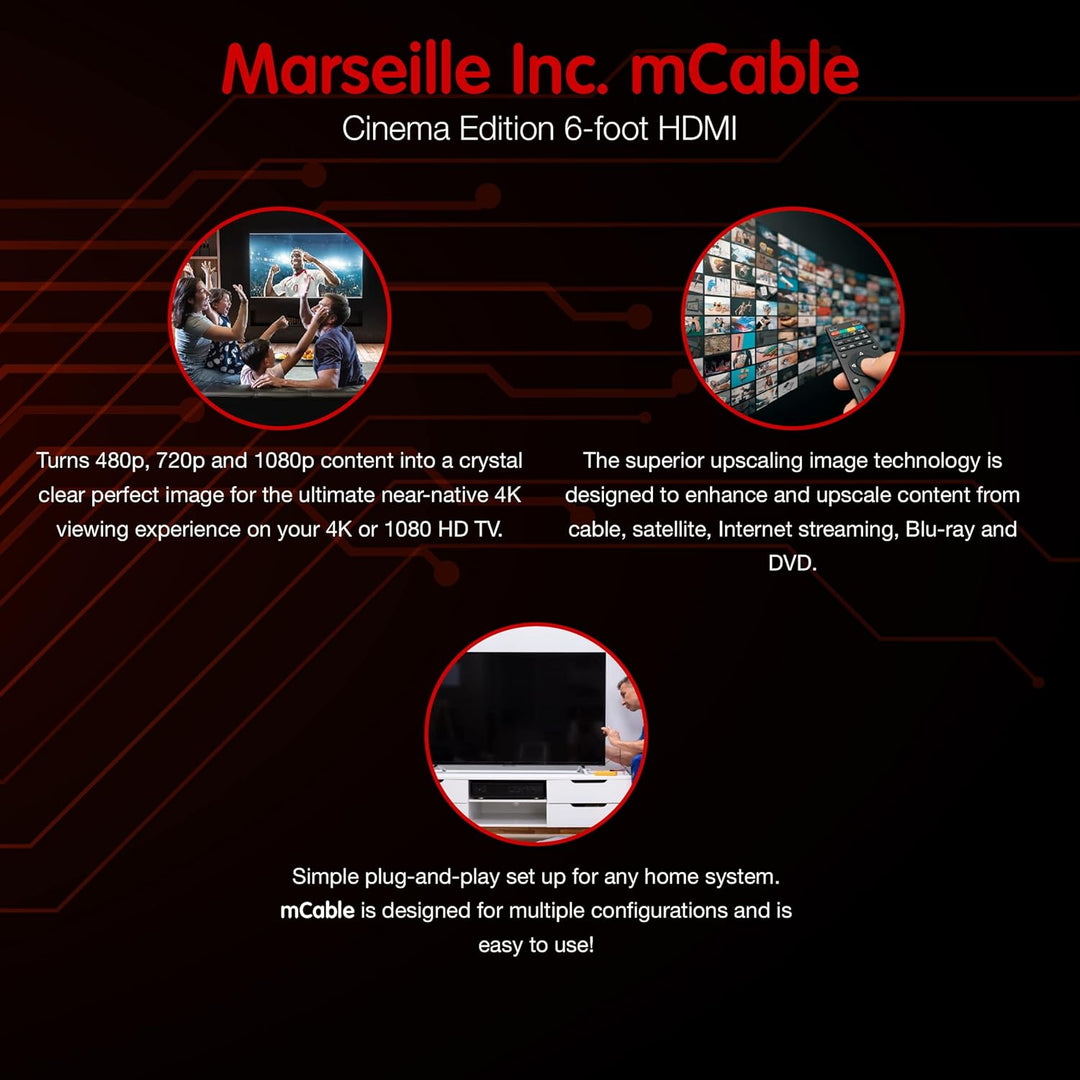 Marseille mn02612 mCable Kabel HDMI 1.52 m schwarz 1.52m, 1.52m