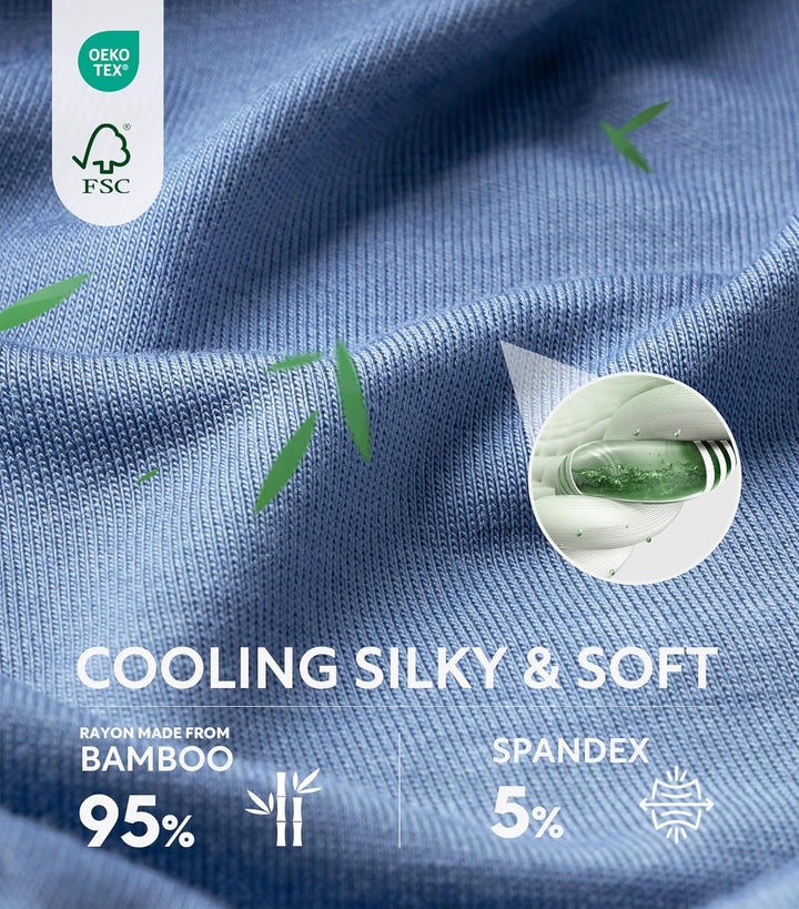 DAVID ARCHY Bambus Boxershorts Herren Unterhosen Männer Boxershorts, Weich, Hautfreundlich und Luftd