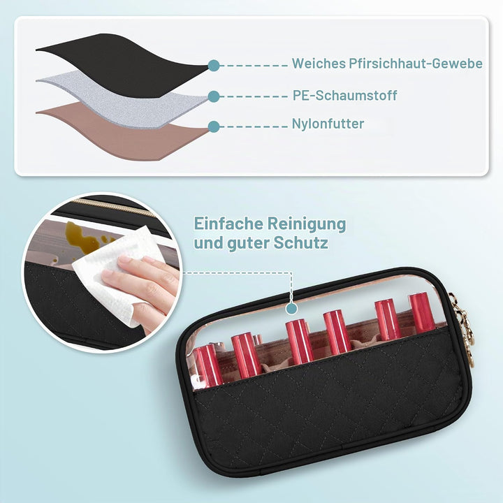 Yarwo Nagellack Organizer Tasche für 12 Flaschen, Kleine Nagellack Aufbewahrung mit Sichtfenster, Tr