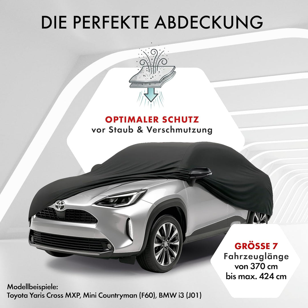 Walser Abdeckung Auto Indoor Stretch Basic, Autoabdeckung Winter, staubdichte Autogarage Abdeckung,