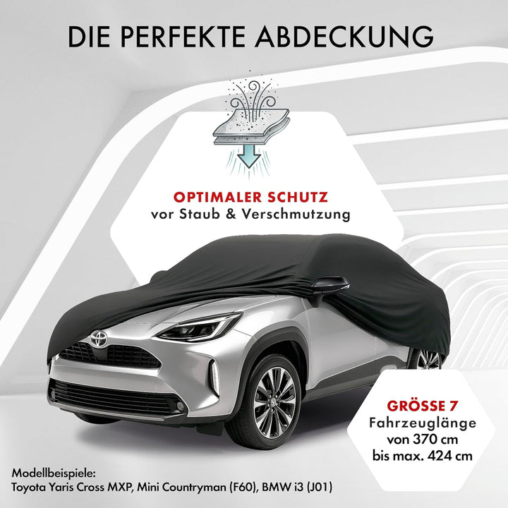 Walser Abdeckung Auto Indoor Stretch Basic, Autoabdeckung Winter, staubdichte Autogarage Abdeckung,