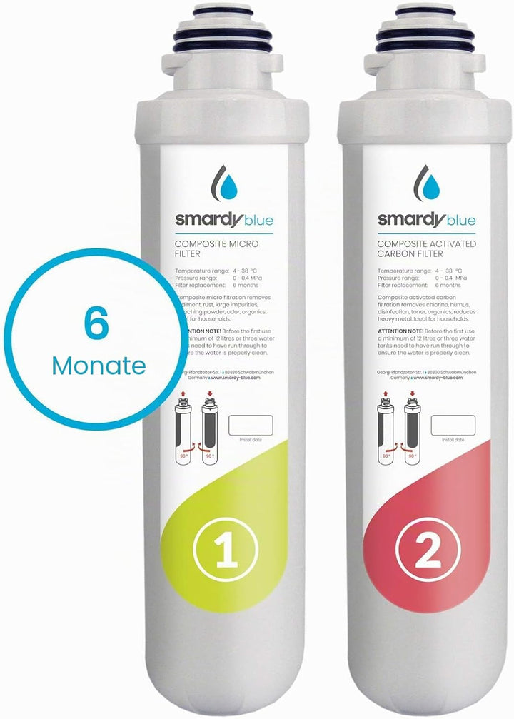 smardy blue 3in1 Ersatzfilter Set für Osmoseanlage zagora - Wechselintervall alle 12 Monate Filterse
