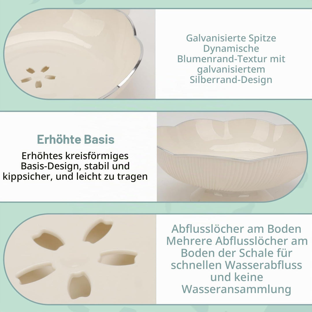 Obstschale, Lebensmittelqualität PET Obstkorb, Obstschalen 25 x 13 x 11cm, Abnehmbar Obstschale Mode