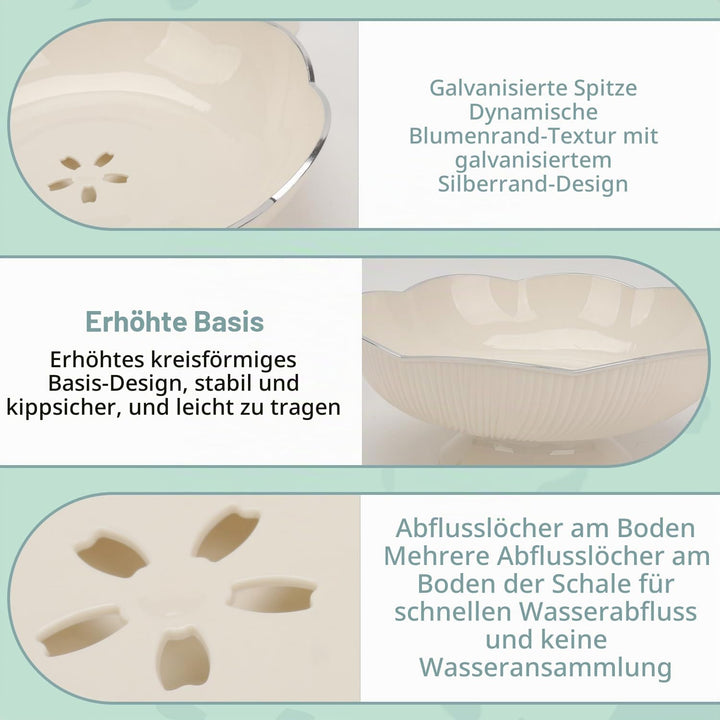 Obstschale, Lebensmittelqualität PET Obstkorb, Obstschalen 25 x 13 x 11cm, Abnehmbar Obstschale Mode
