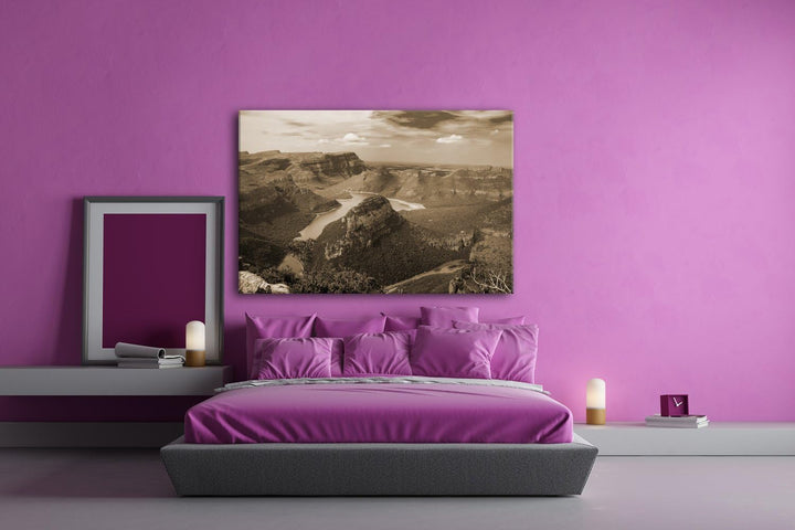 deyoli traumhafter Küstenlandschaft in Afrika Format: 80x60 Effekt: Sepia als Leinwand, Motiv fertig