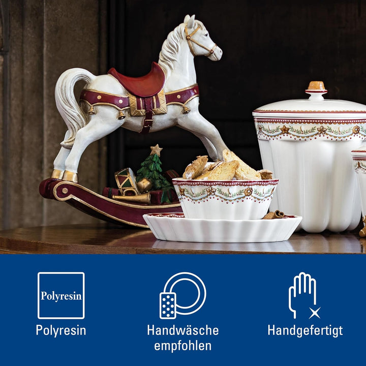 Villeroy und Boch - Winter Collage Accessoires Schaukelpferd XL, charmante Deko-Figur für die Festta