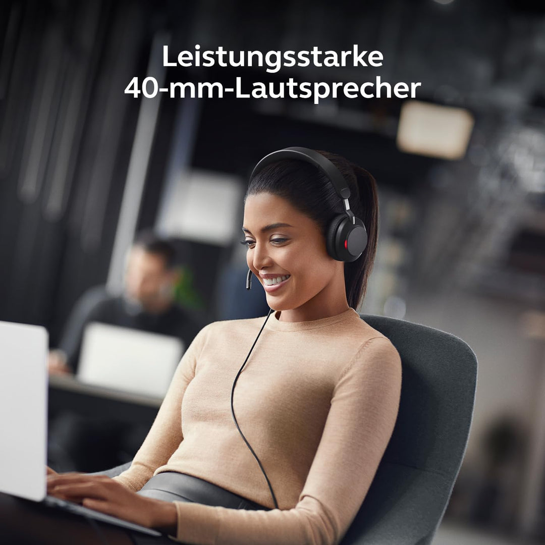 Jabra Evolve2 40 SE - USB-C/A schnurgebundenes Mono Headset | Zertifiziert für UC-Platformen | Mono