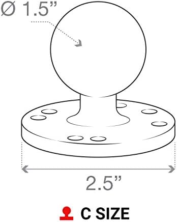 RAM Mounting Systems Amps Hole Pattern & 1,5 Ball.