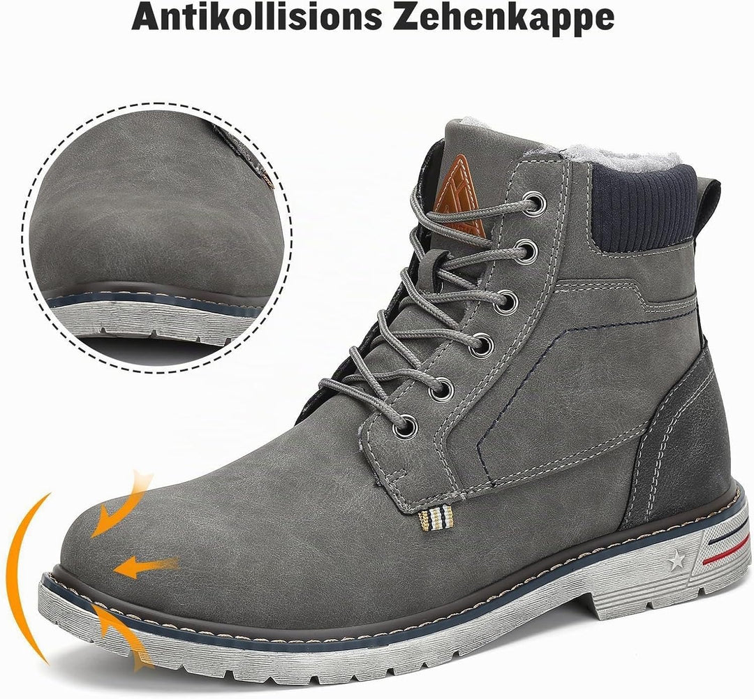 Mishansha Warme Gefüttert Winterschuhe Herren Damen Wasserabweisend Winterstiefel Wanderschuhe Gr.36