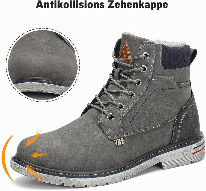 Mishansha Warme Gefüttert Winterschuhe Herren Damen Wasserabweisend Winterstiefel Wanderschuhe Gr.36
