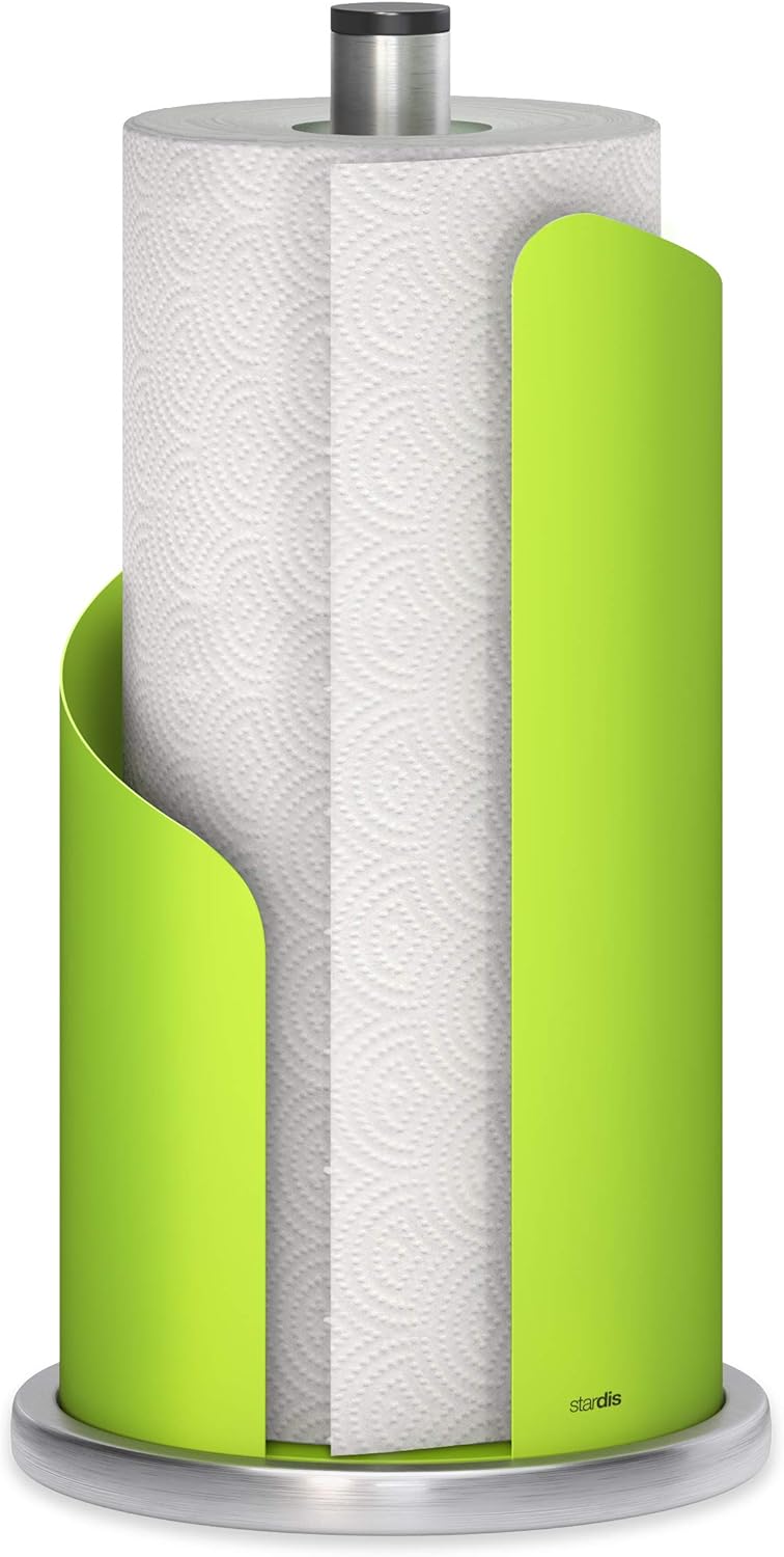 Design Küchenrollenhalter Edelstahl matt H 30 Ø15 cm Rollenhalter Papierrollenhalter für Küchenrolle