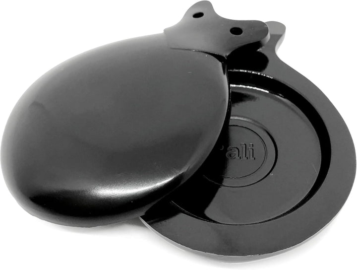 Castañuelas PALI Farbe Schwarz mit doppelter Schachtel. Ideal zum Lernen. (Blumen und Punkte).