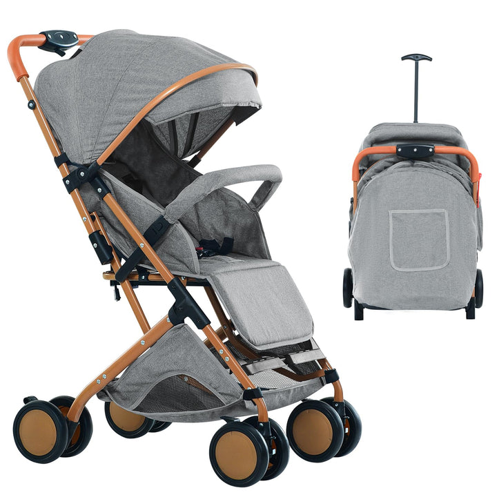 OHMG Kinderwagen, 25 kg, 0-4 Jahre, faltbar, Liegeposition, Arand-Korb, Schnellfaltsystem, Moskitone