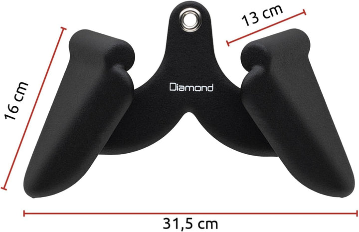 Diamond 【Power Grip Griffe (31 – 80 cm) und Rack Griffe für Klimmzüge und Rudern, rutschfest, Fitnes