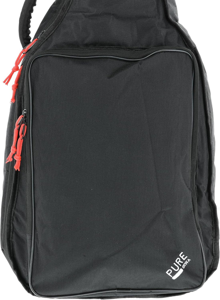 PURE GEWA Gitarren Gig-Bag Serie 120 für Westerngitarre, schwarz, 20 mm Schaumstoffpolsterung mit gr