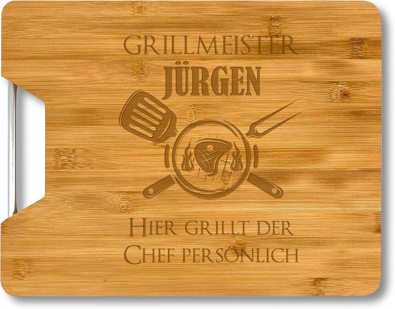 Saphir Design Schneidebrett mit Gravur | Schneidebrett aus Holz mit persönlicher Gravur für Geburtst