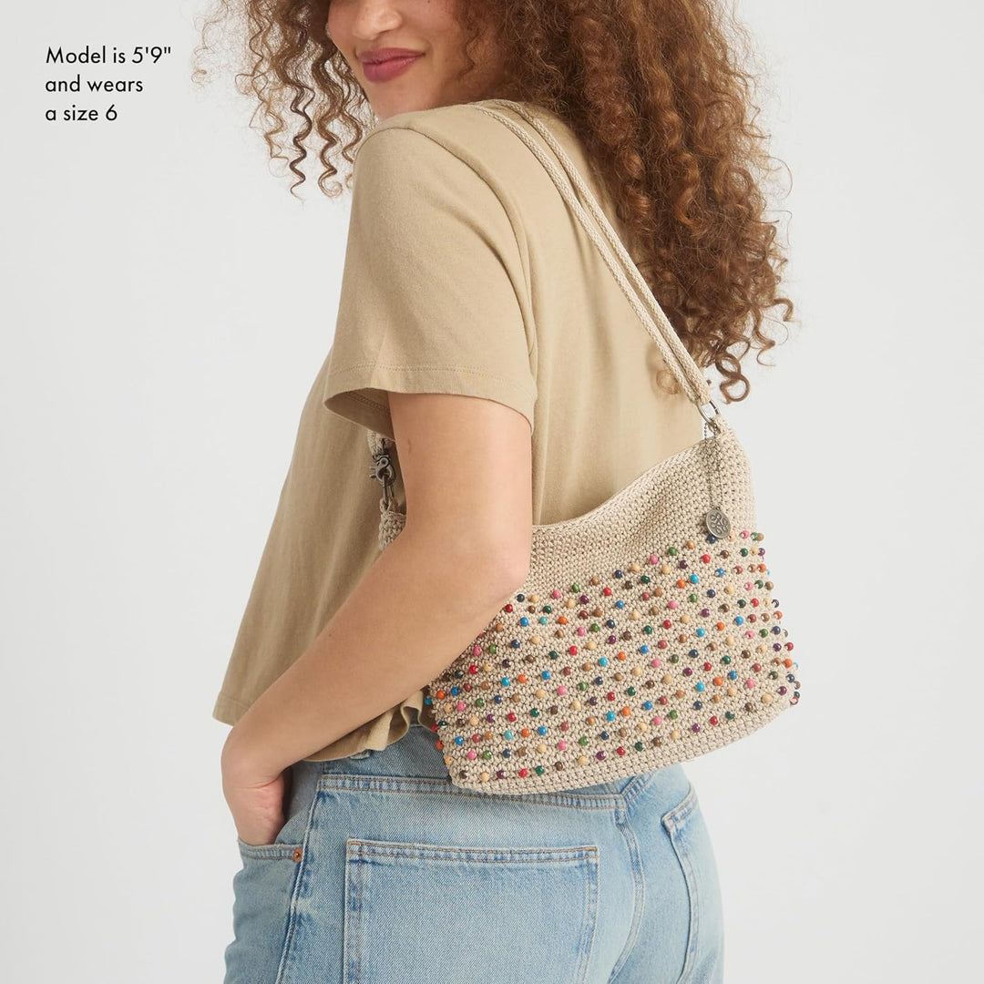 The Sak Lumi Handgehäkelte 3in1 Umhängetasche Einheitsgrösse Ecru Multi Beads, Einheitsgrösse Ecru M