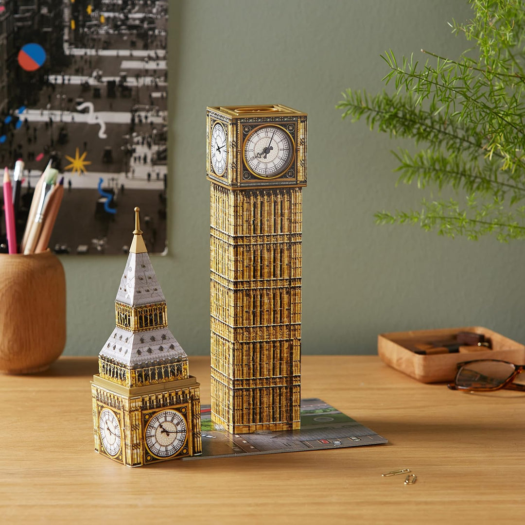 Ravensburger 3D Puzzle 12586 - Big Ben mit Uhr - 216 Teile - Das weltbekannte Londoner Wahrzeichen z
