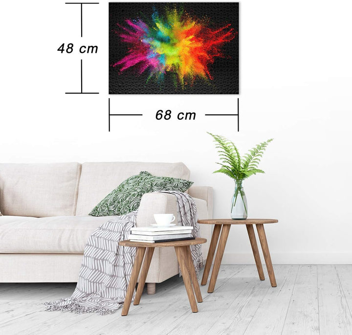 Ulmer Puzzleschmiede - Puzzle „Knallbunt“ - Farbenfrohes, modernes 1000 Teile Puzzle – Puzzlemotiv E