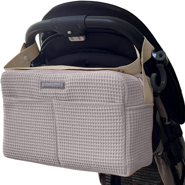 MIMUSELINA Kinderwagen Organizer mit grossem Fassungsvermögen Kinderwagentasche mit + 7 Fächern - Wi