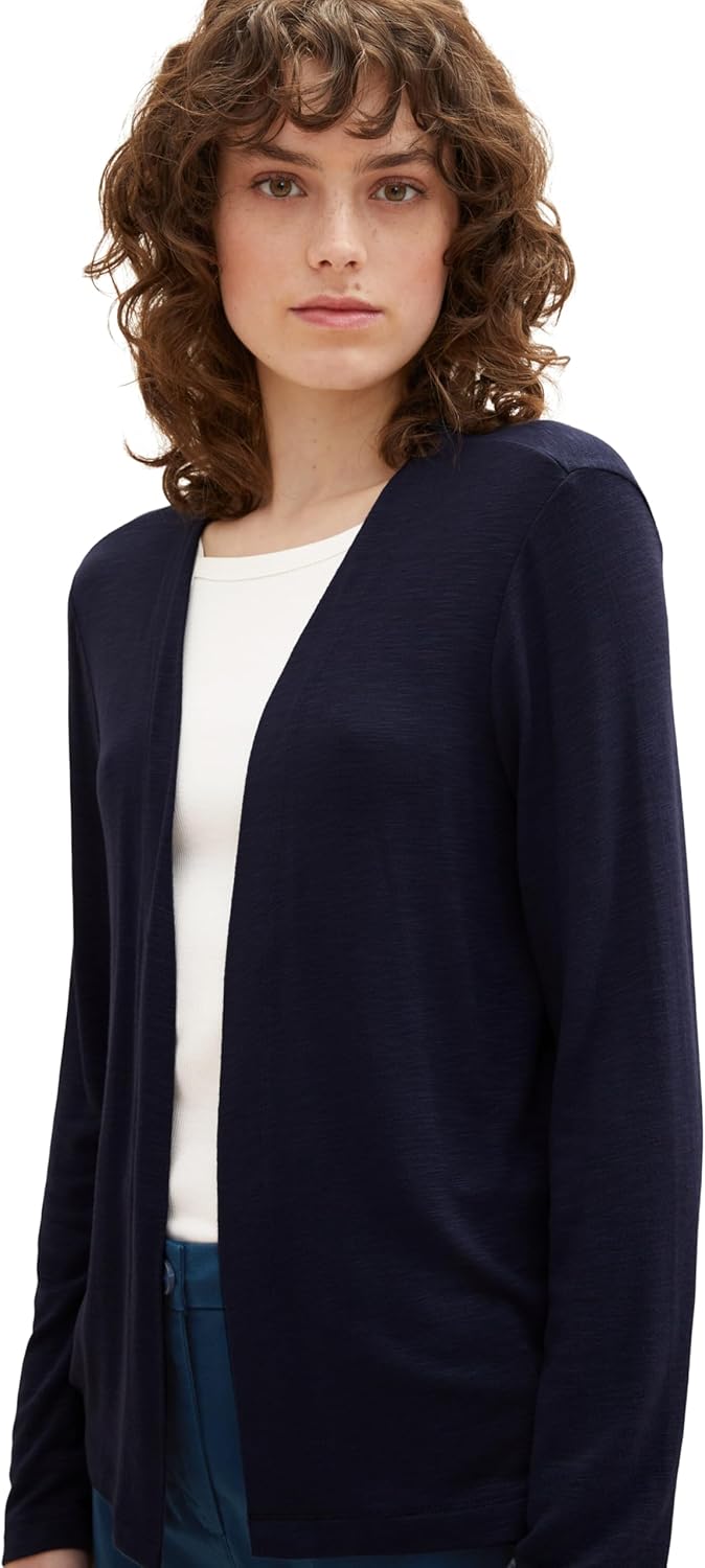 TOM TAILOR Damen Basic Sommer Cardigan, 10668 - Sky Captain Blue