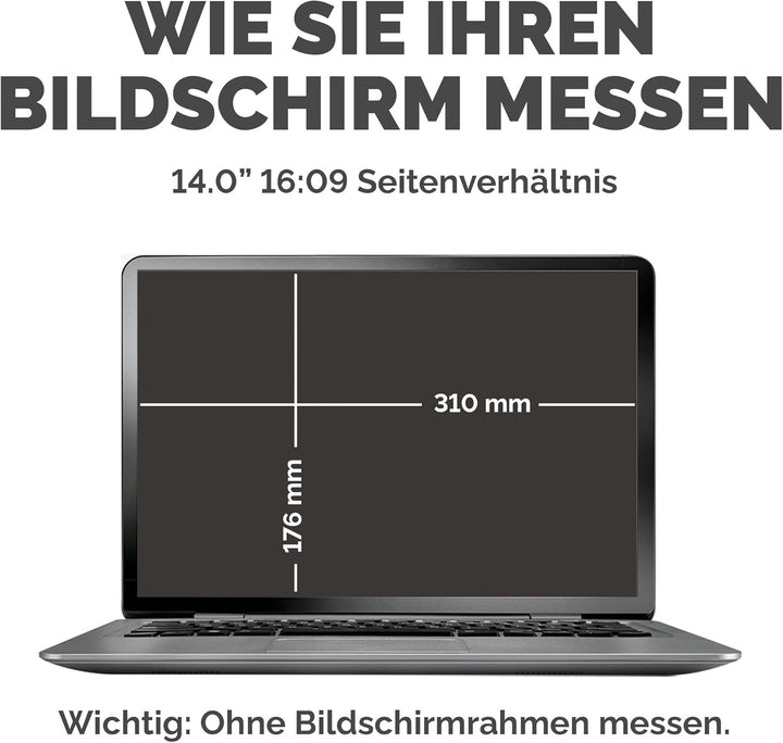 Fellowes Blickschutzfilter und Bildschirmschutz PrivaScreen für 14 Zoll (35,56 cm) Widescreen 16:9 L