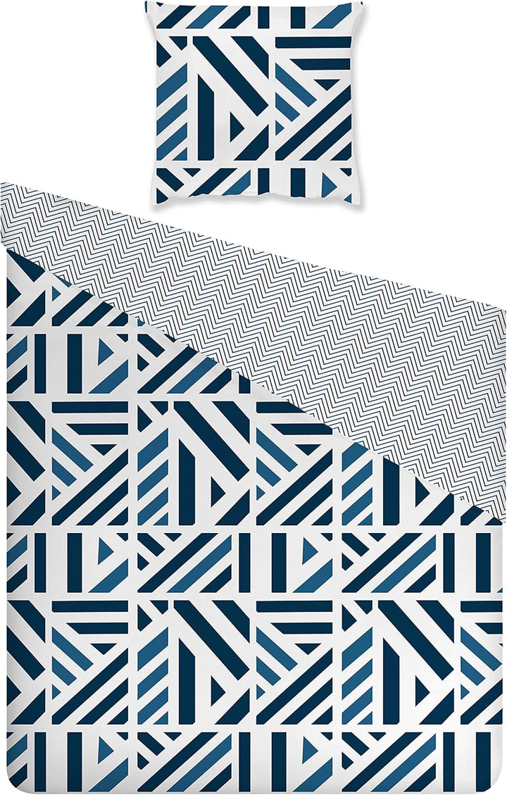 Nautica Home Orion Bettwäsche Set Renforce 100% Baumwolle Wendebettwäsche Reissverschluss YKK 200x20