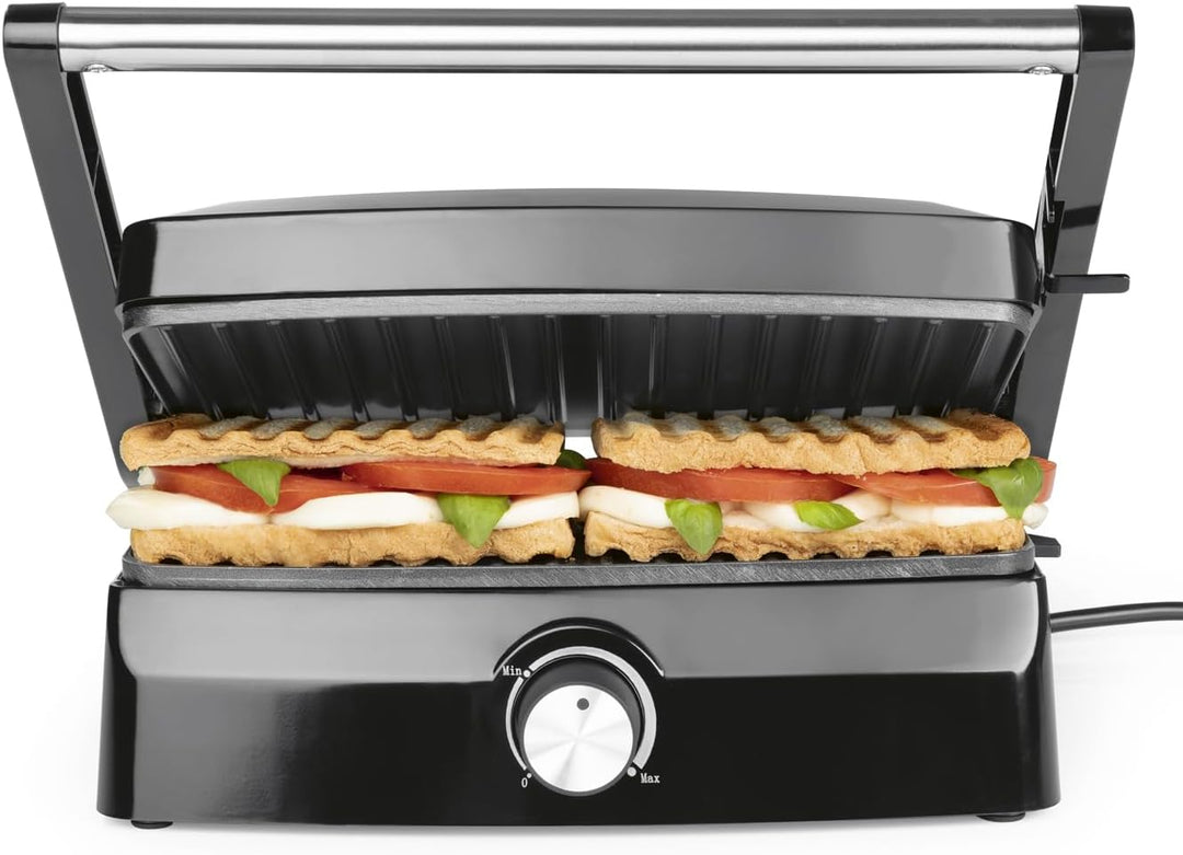 GOURMETmaxx Kontaktgrill mit Antihaftbeschichtung, 1000 Watt, stufenlos einstellbar, Cool-Touch-Grif
