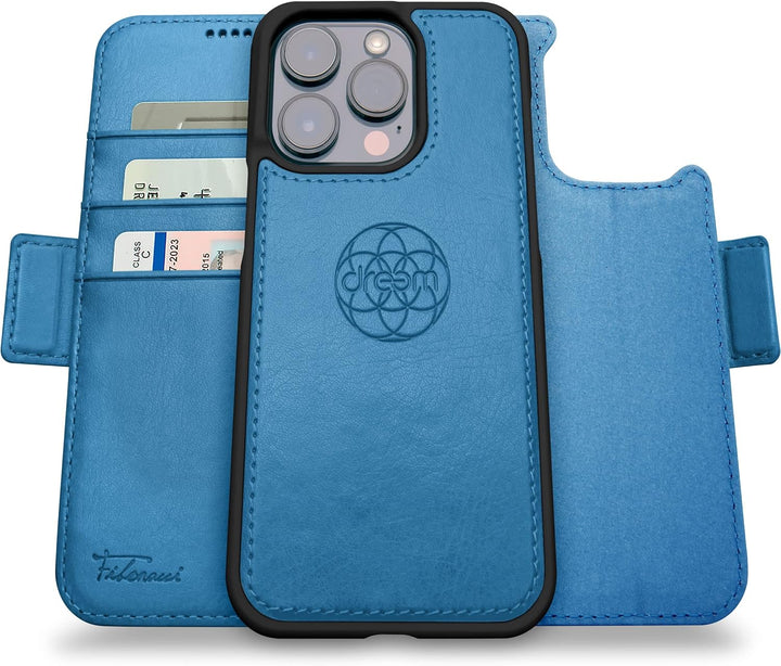 Dreem Fibonacci iPhone 14 Pro Max Brieftaschen-Etui / 2-in-1 stossfestes Etui und abnehmbares Folio