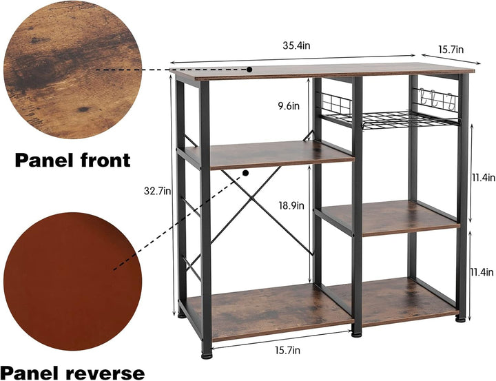 SogesHome Küchenregal Bäcker Regal Standregal 3 Ablage Halter Küchen regallagerung Küchenwagen Servi