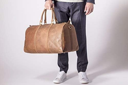 HOLZRICHTER Berlin No 8-2 (L) - Premium Weekender Reisetasche, Sporttasche & Handgepäck aus Leder -
