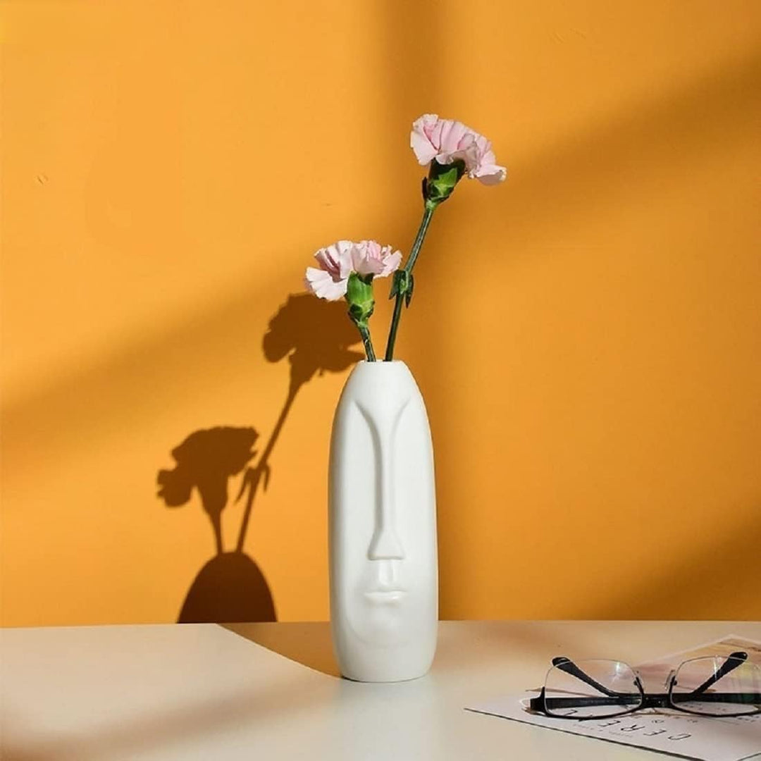2er-Set Moderne Gesichts Blumenvase, Minimalism Abstrakte Vasen mit Gesichtsgestaltung, Dekorative m
