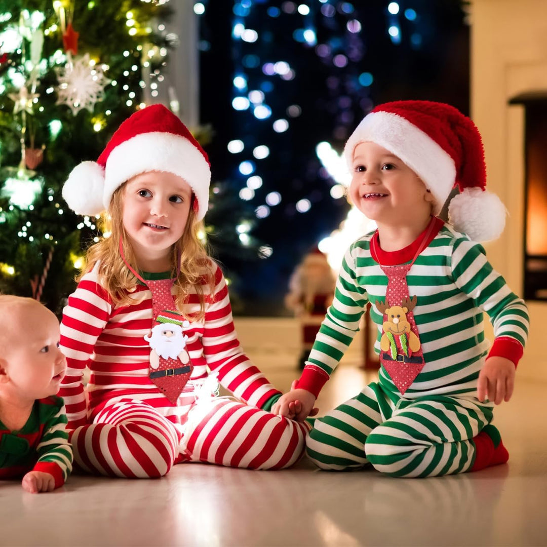 SOIMISS 3Pcs Weihnachtskrawatten Lustige Pailletten Santa Schneemann Hirsch Krawatten Neuheit Weihna